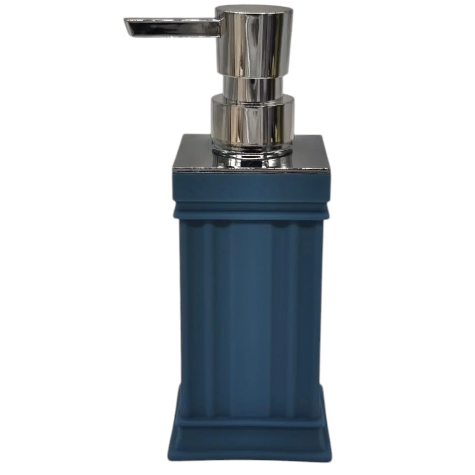 AKDC Plastic Liquid Soap Dispenser for Bathroom & Kitchen Sink, Dish Soap Dispenser With Easy-to-Press Pump -400ML-Blue&Silver