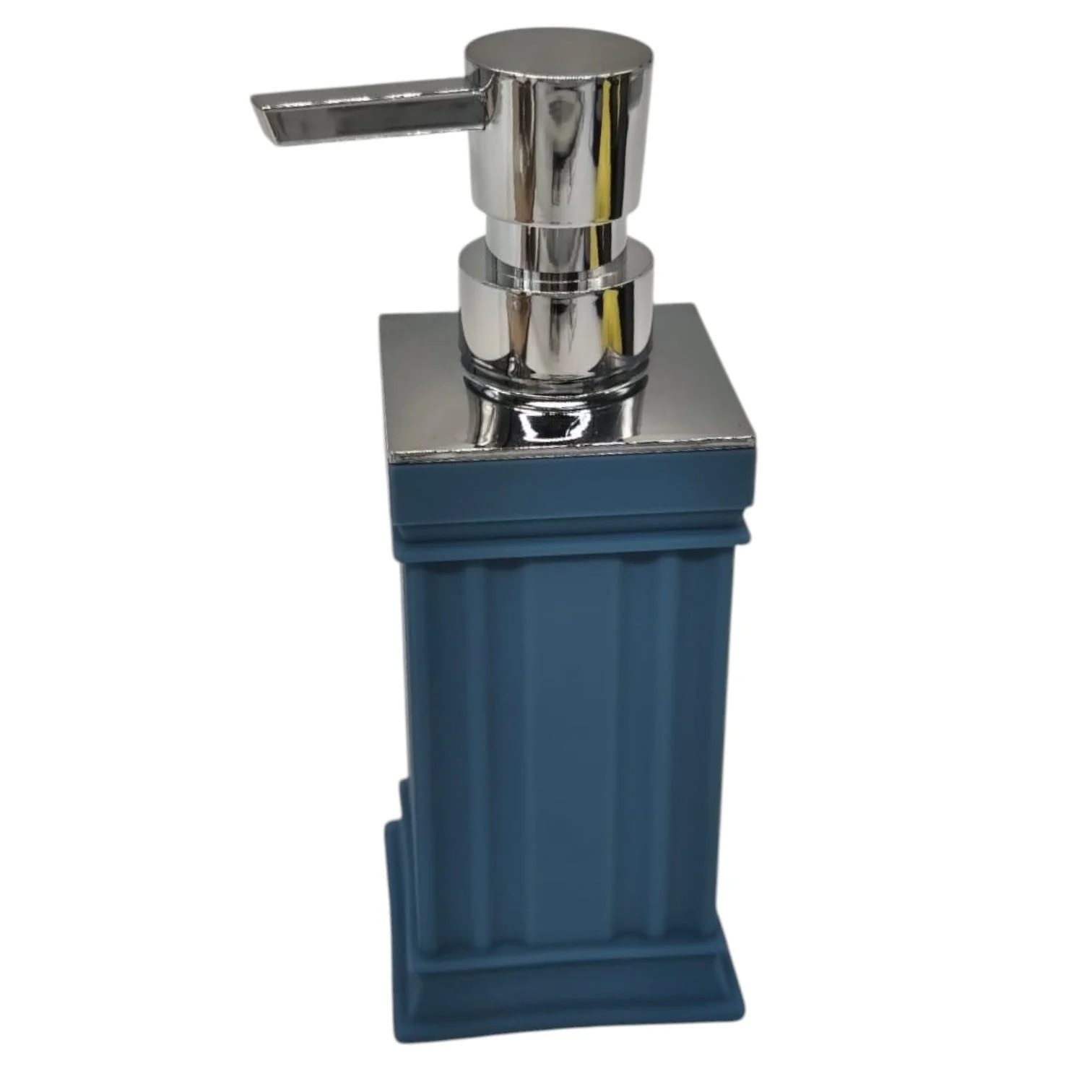 AKDC Plastic Liquid Soap Dispenser for Bathroom & Kitchen Sink, Dish Soap Dispenser With Easy-to-Press Pump -400ML-Blue&Silver - Image 2