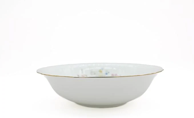 AKDC Porcelain Oval Plate 14 Gold Rim White - Image 2