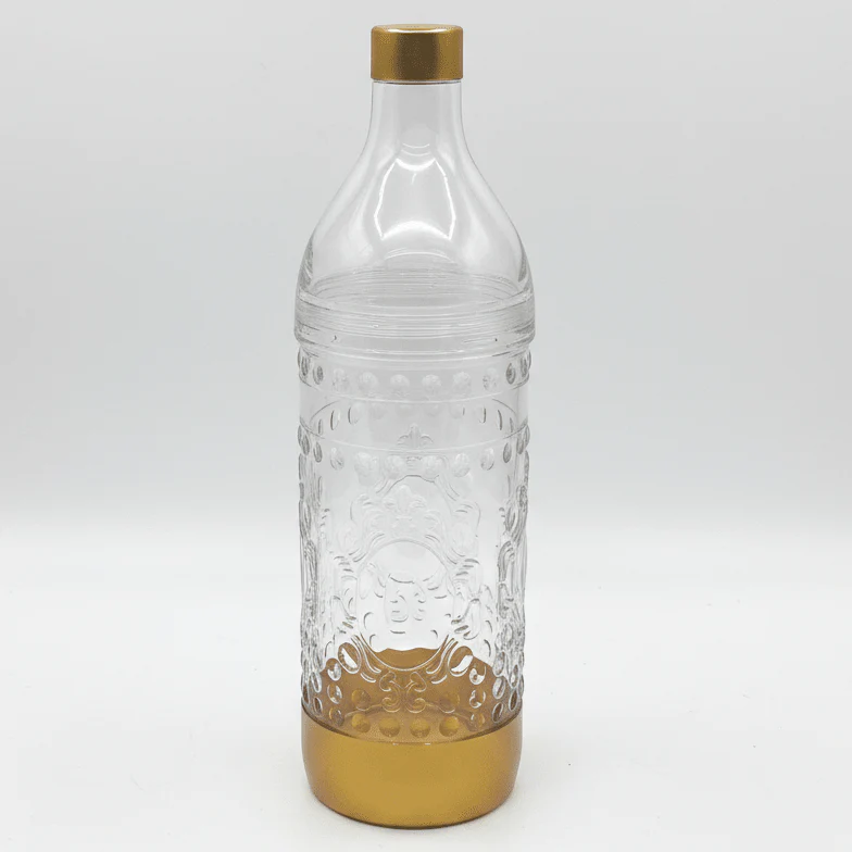 AKDC Premium Acrylic Water Bottle with Gold Base and Cap for Home and Travel 1500 ml
