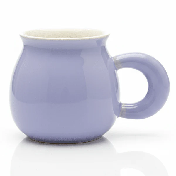 AKDC Purple Round Ceramic Mug with Handle for Stylish Coffee & Beverage Serving – 450ml