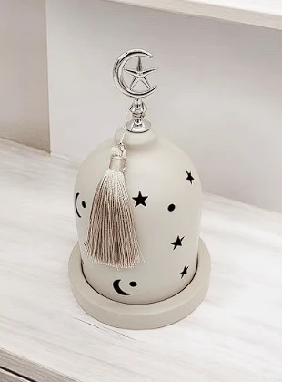 AKDCÂ Ramadan Kareem Dacoration Metal Incense Burner 20cm - Image 3