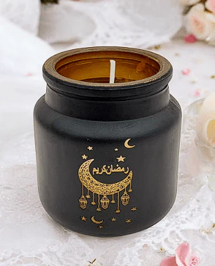 AKDCÂ Ramadan Kareem Printed Natural Soy Wax Scented Jar Candle 7x7cm - Image 3