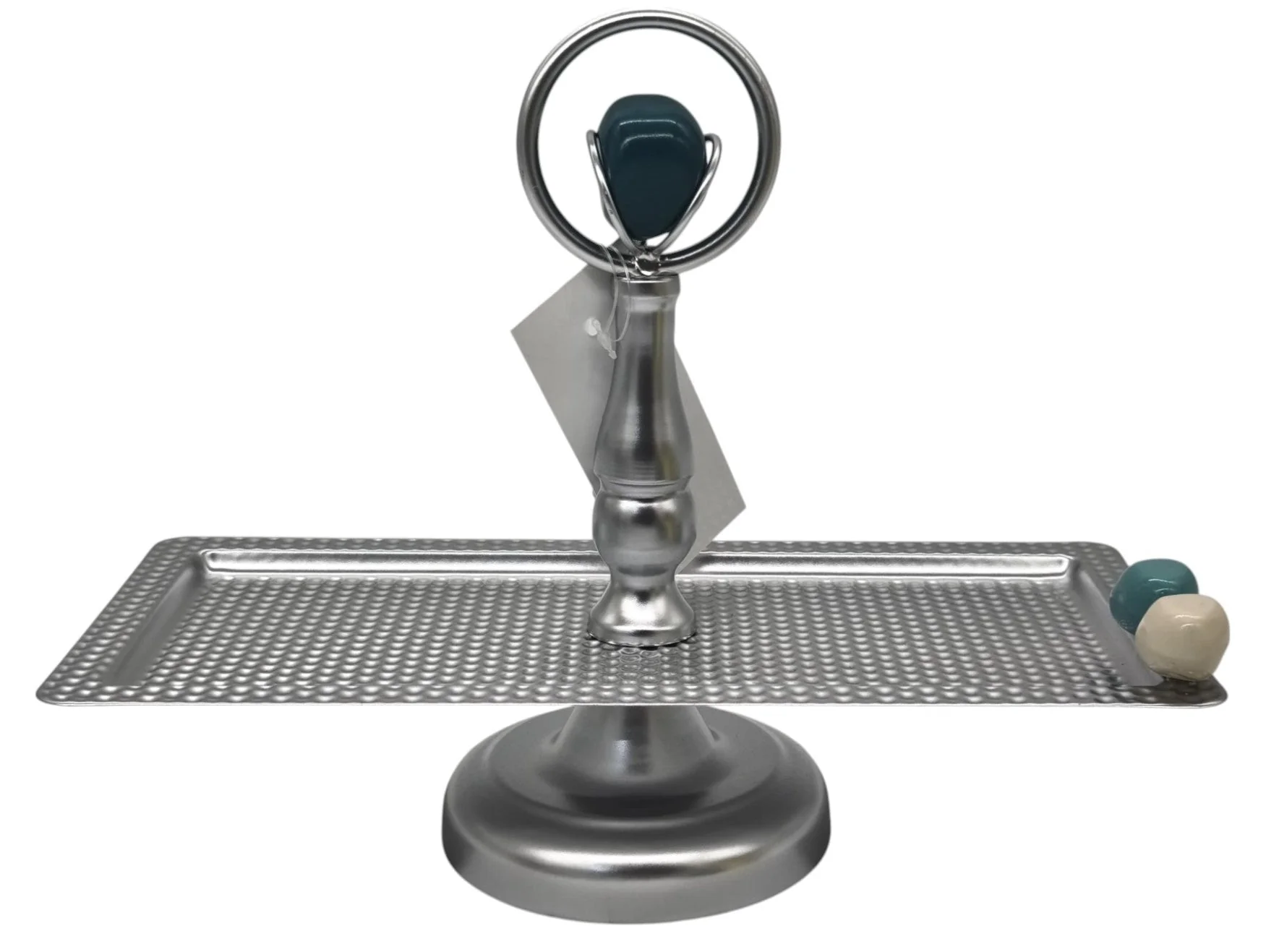 AKDC Metal Rectangular 1-Tier Candy Tray 28cm*23cm*12cm, Silver