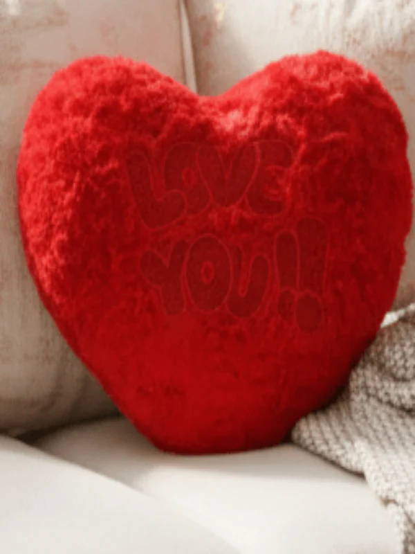 AKDC Red Heart Cushion (30 cm) with “Love You” Text - Image 2