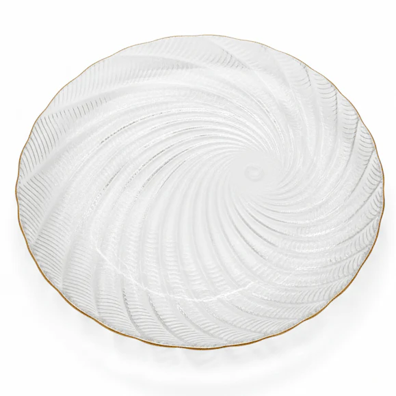 AKDC Round Glass Dessert Plate – Stylish Plate for Desserts, Snacks & Appetizers 16 cm