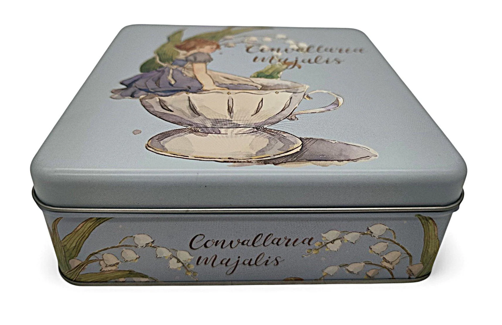 AKDC Metal Candy Box – 17×6 cm, Classic Blue Shade