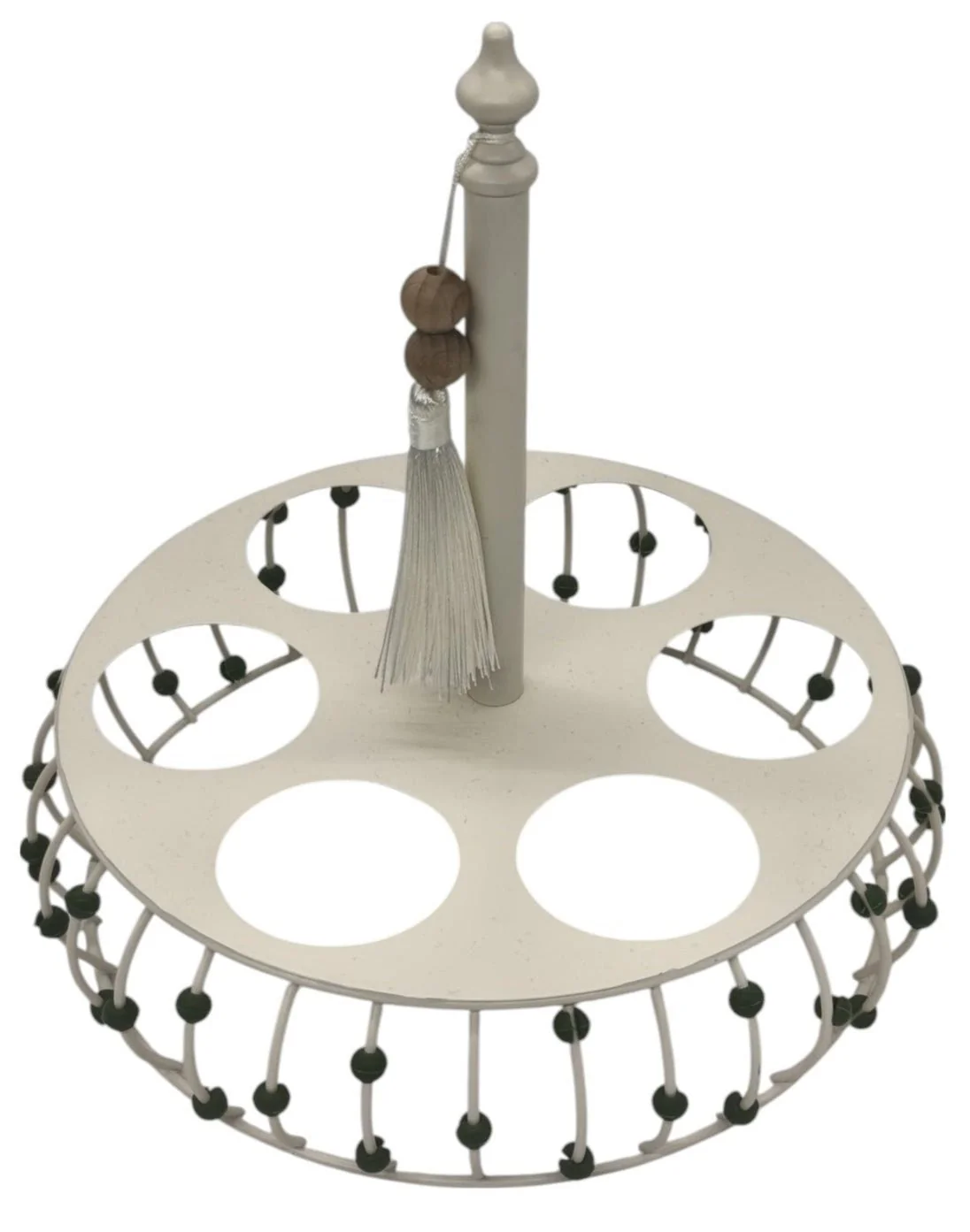 AKDC Round Metal 6-Way Cup Holder 20cm*24cm, Ivory - Image 2