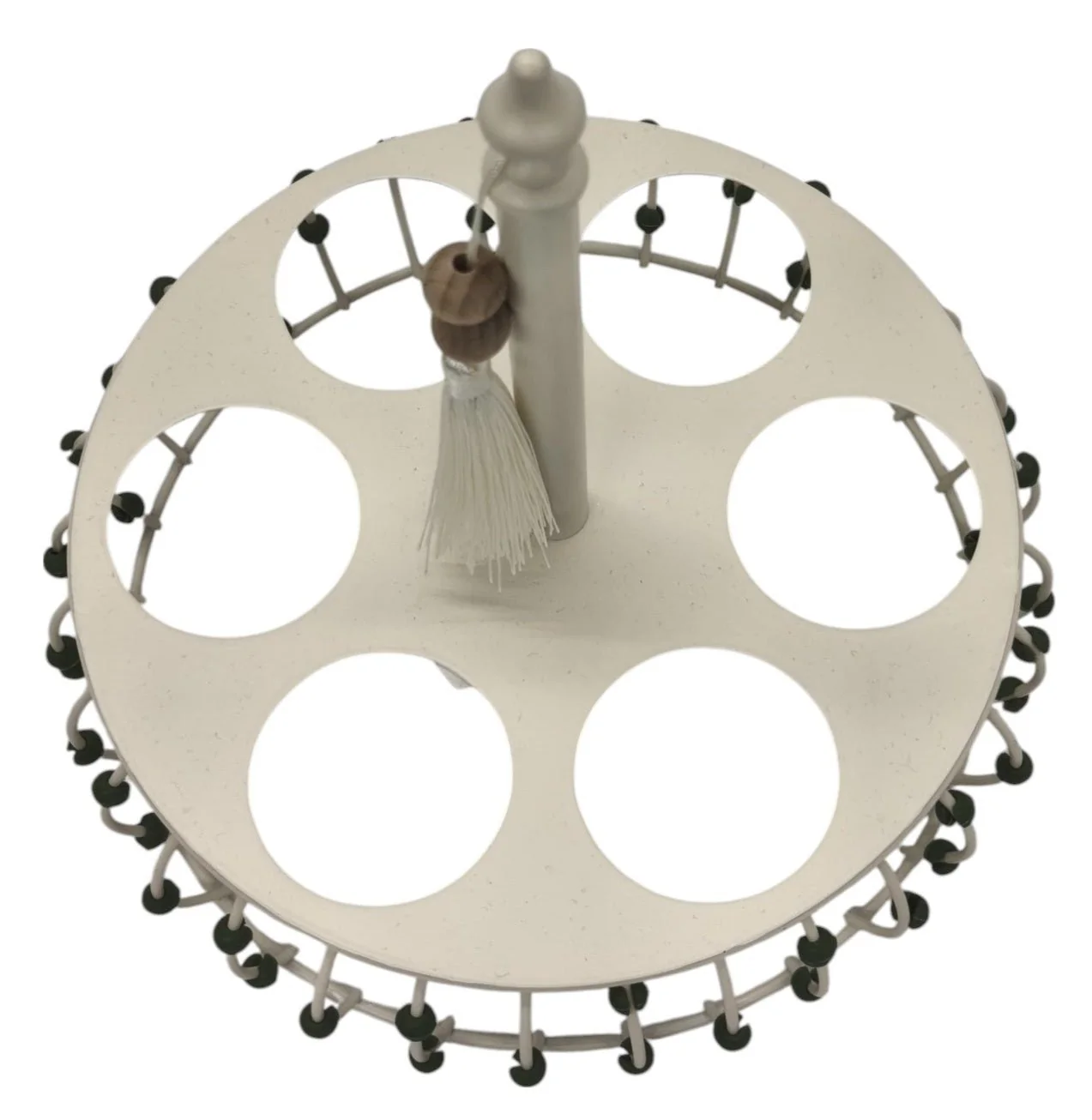 AKDC Round Metal 6-Way Cup Holder 20cm*24cm, Ivory - Image 3