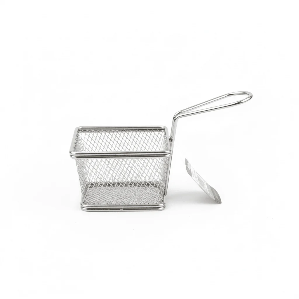 AKDC Stainless Steel Mesh Fries Holder (19×10×7 cm)