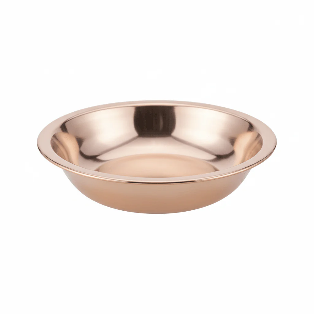 AKDC Stainless Steel Bowl Plate 16cm — Mirror Rose Gold Finish