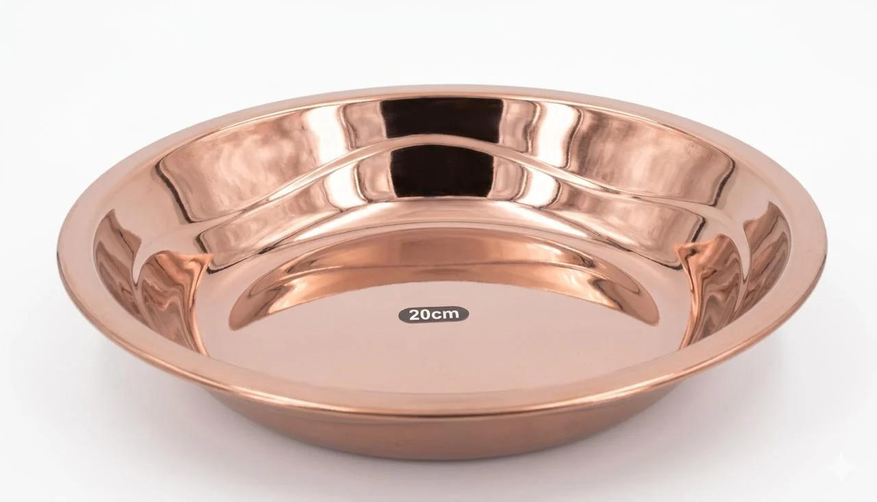 AKDC Stainless Steel Plate 20cm — Mirror Rose Gold Finish