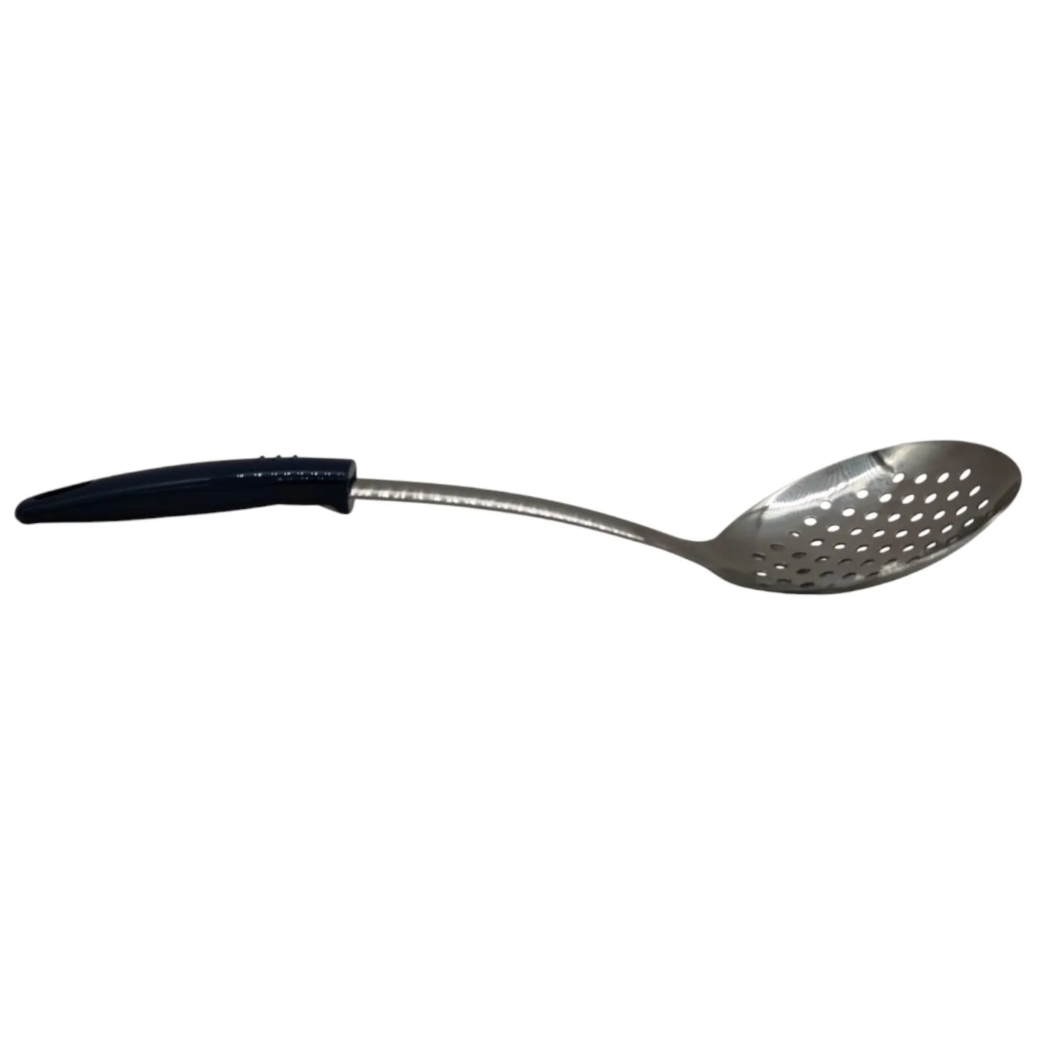 AKDC Stainless Steel Skimmer Turner Plastic Handle 35cmX12cm-Steel&Blue - Image 2