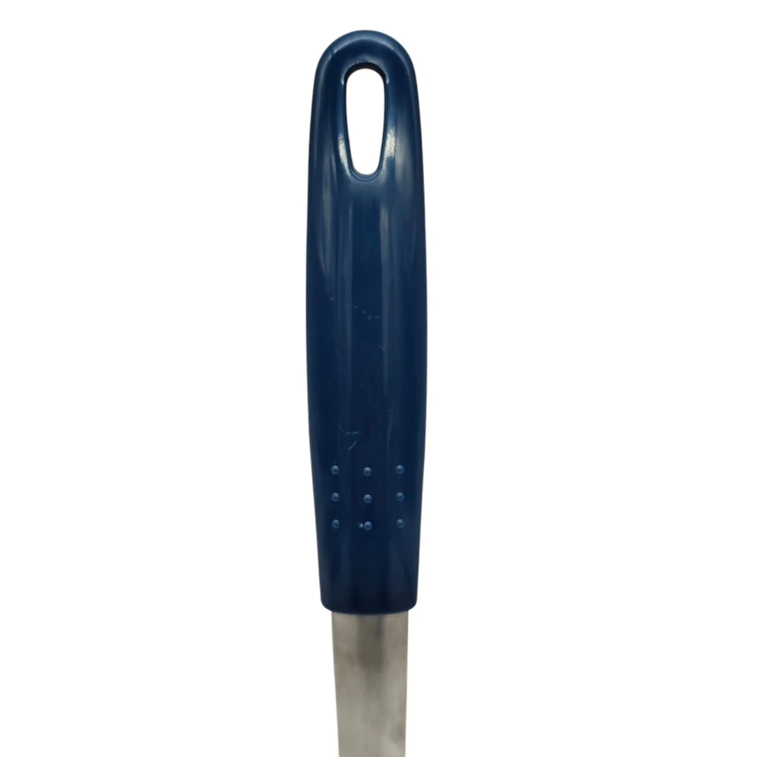 AKDC Stainless Steel Slotted Turner Plastic Handle Pancake Flipper Omlete Flipper-34cm-Blue&Steel - Image 4
