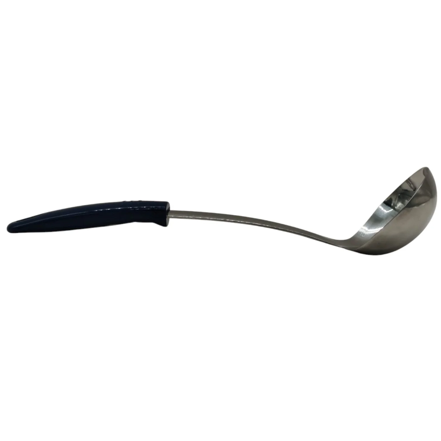 Â AKDC Stainless Steel Soup Laddle With Plastic Handle-32cmX9cm-Blue&Steel - Image 2