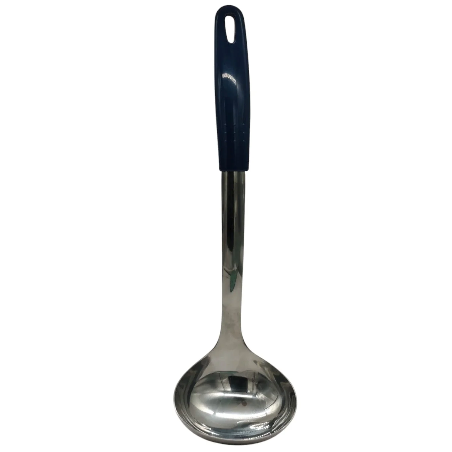 Â AKDC Stainless Steel Soup Laddle With Plastic Handle-32cmX9cm-Blue&Steel - Image 3