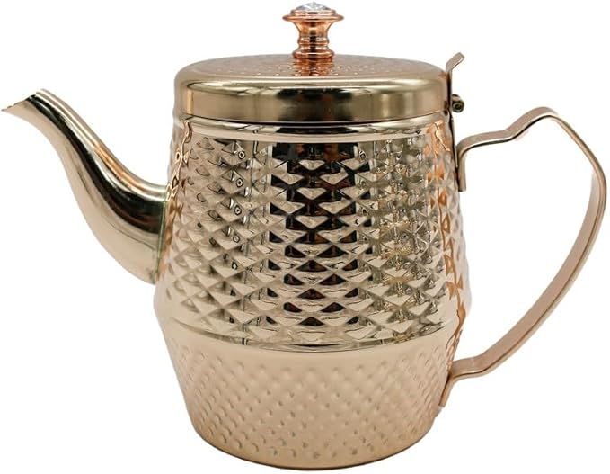 AKDC Stainless Steel Tea Pot 32Oz Copper