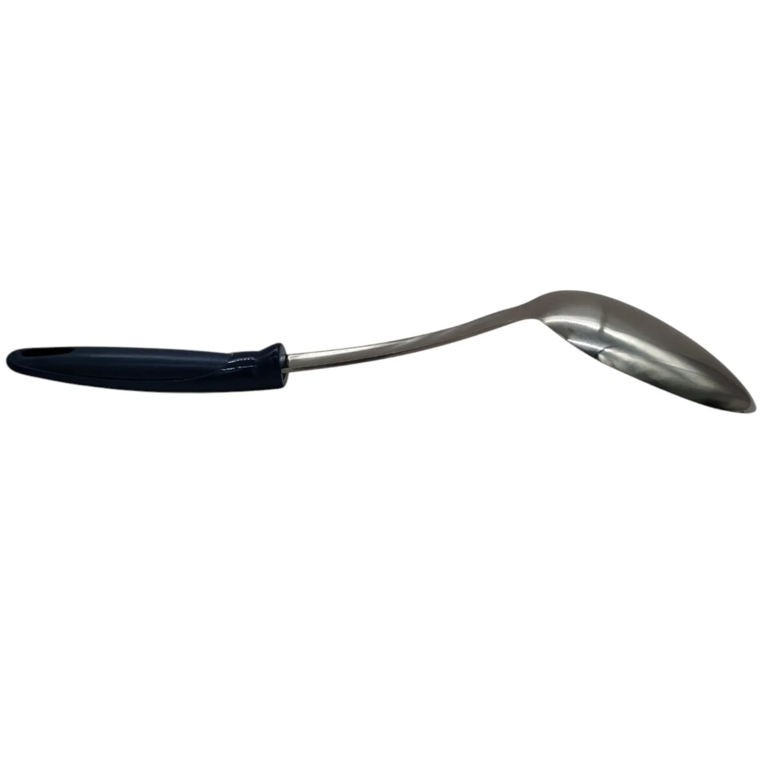 AKDC Stainlessteel Serving Spoon With Plastic Handle-33cmX7cm-Blue&Steel - Image 3