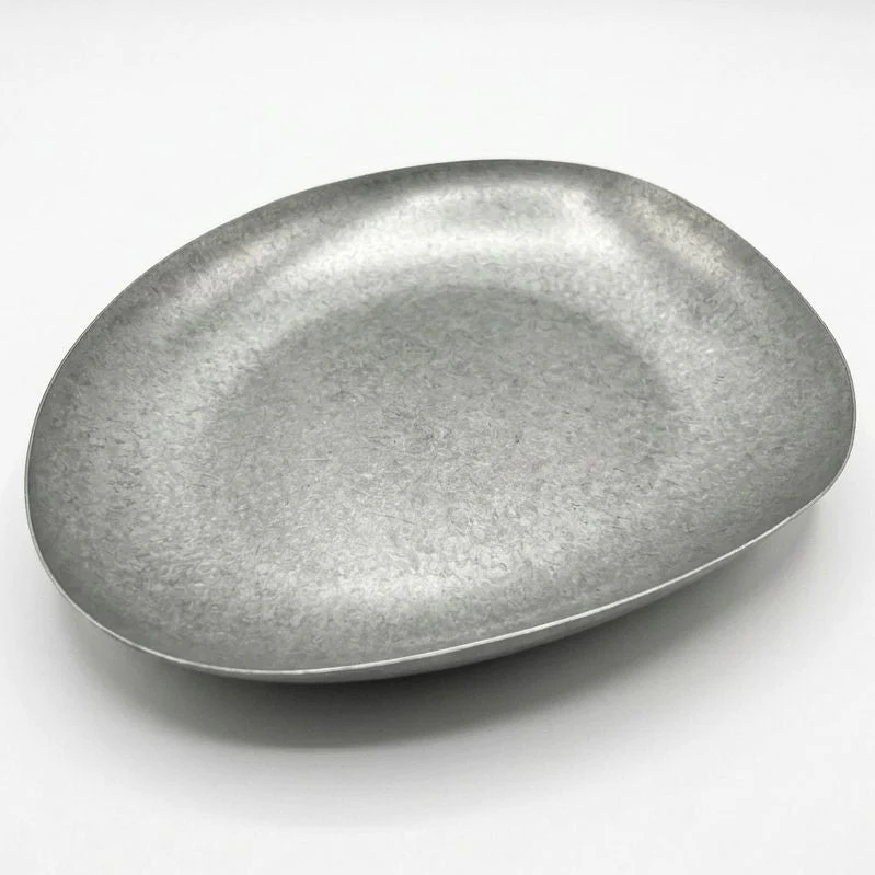 AKDC Steel Serving Plate – 26cm × 23cm | Matte Finish | Large Serving Dish