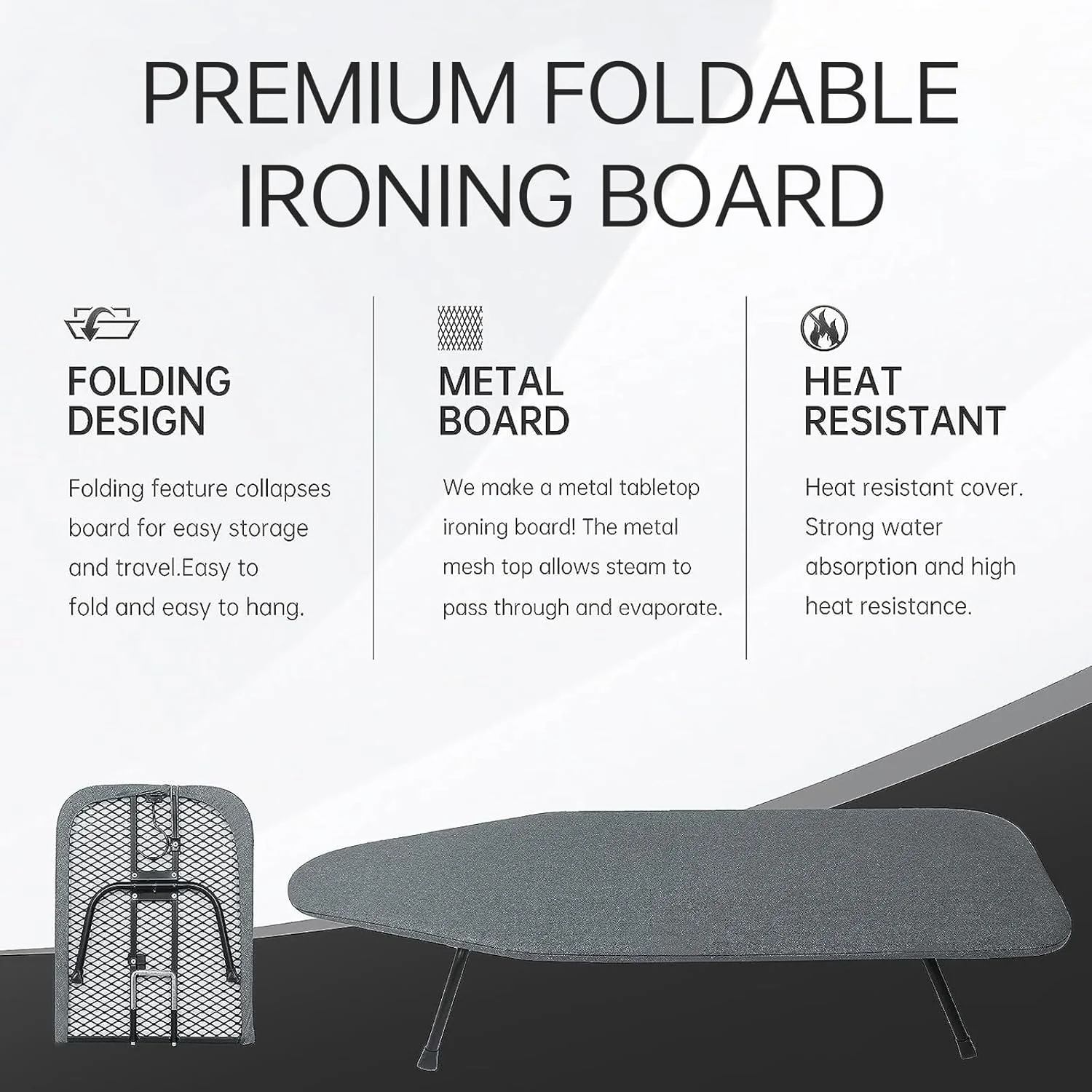 AKDC Tabletop Ironing Board 24x10 Inch – Portable Mini Ironing Solution Assorted Color - Image 2