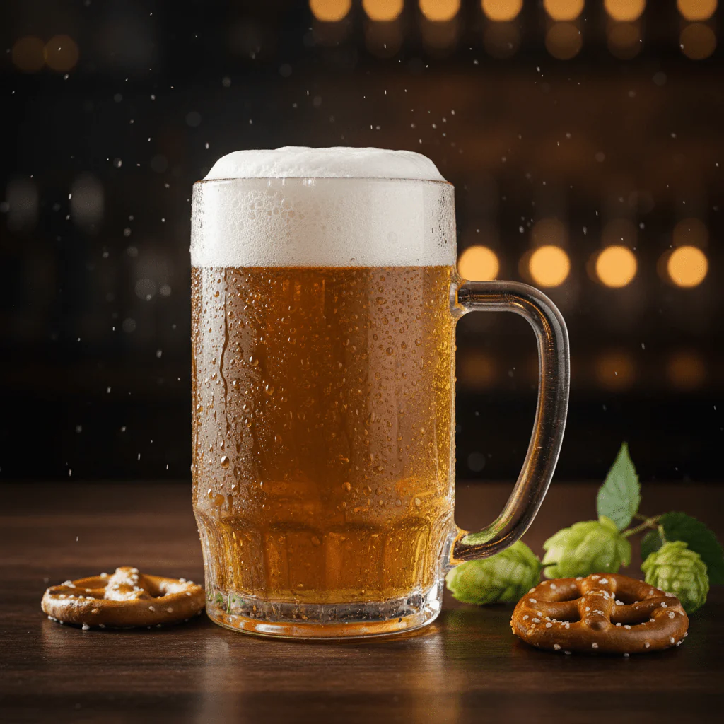 AKDC Tall Elegant Glass Mug with Strong Handle, Ideal for Beer – 410 ml - Image 2