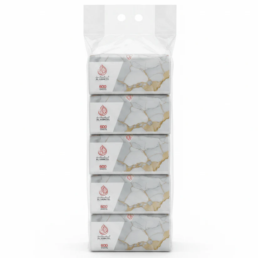 AKDC Tissue Paper – 5 x 600 Sheets (Pack of 5)