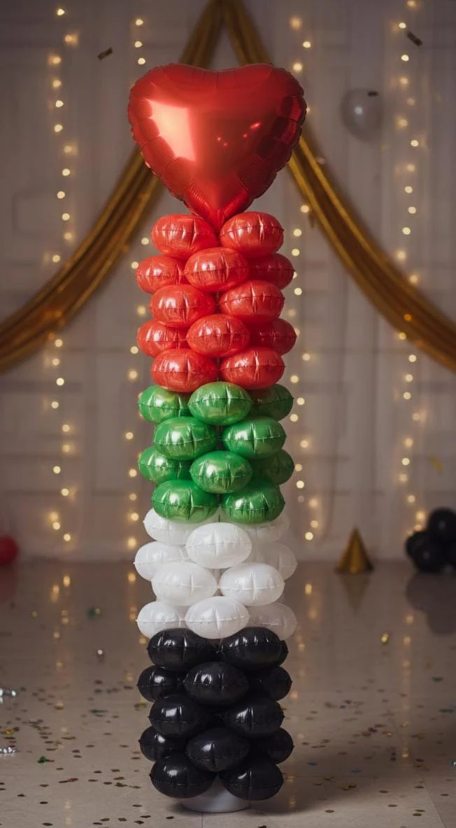 AKDC UAE Magic Balloon Quad Set – Festive Foil Balloons for UAE National Day Party & Decoration