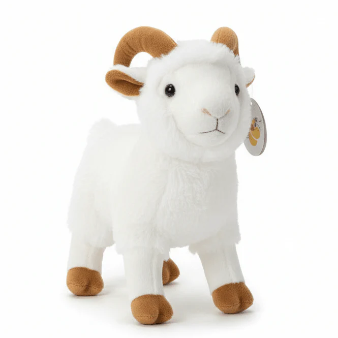 AKDC White Sheep Plush Toy 30cm Soft Stuffed Farm Animal Toy Gift for Kids Boys Girls
