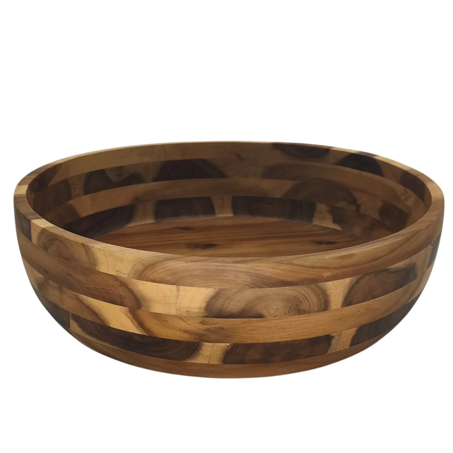 AKDC Wooden Bowl Natural Food Service Wooden Bowl For Rice Fruits Nuts Container Dinnerware-35cmX10cm