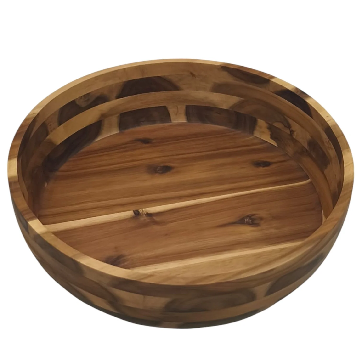 AKDC Wooden Bowl Natural Food Service Wooden Bowl For Rice Fruits Nuts Container Dinnerware-35cmX10cm - Image 2