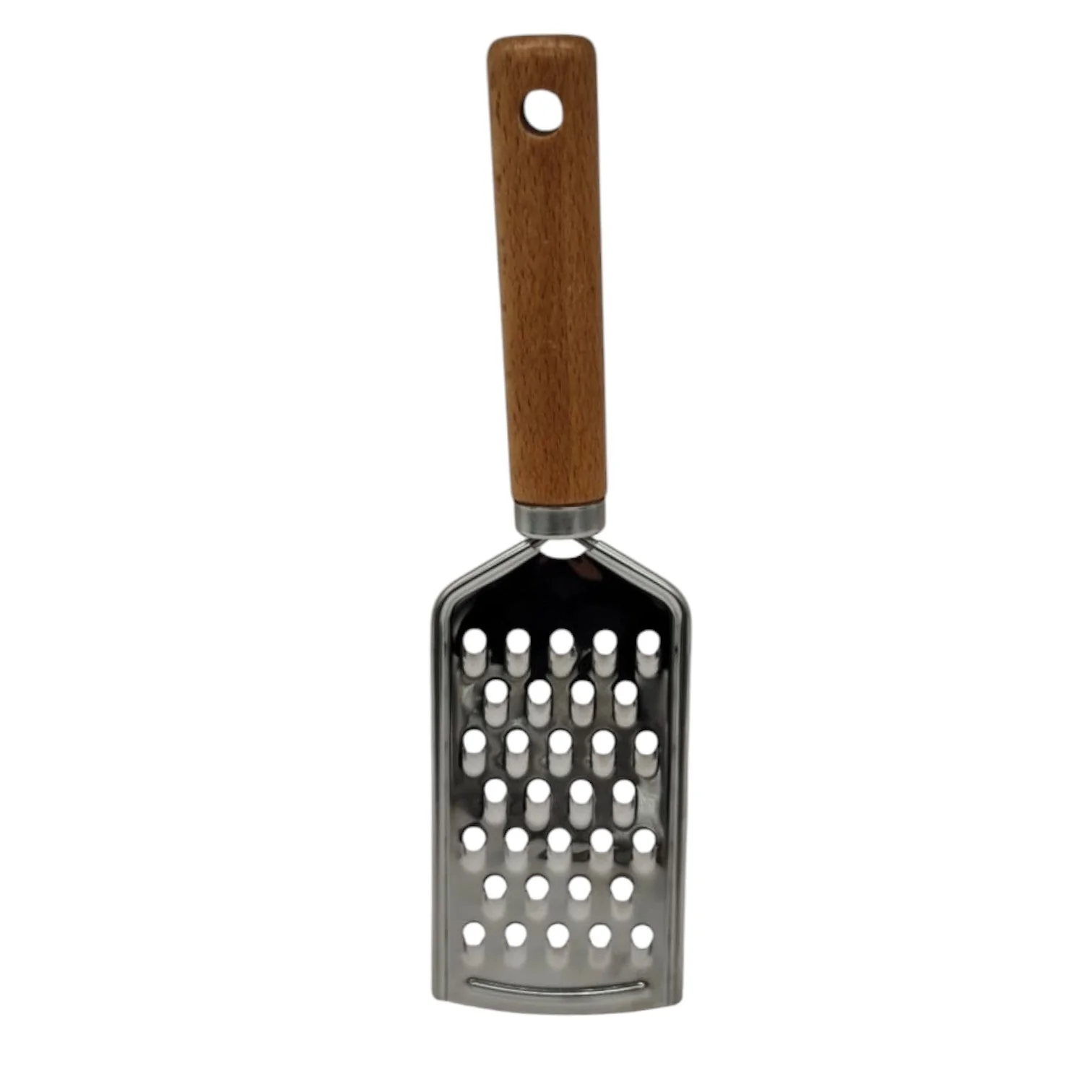 AKDC Wooden Handle Cheese Grater - Multi-Purpose Grater for Ginger, Potato, Cheese, Butter, Chocolate Perfect for Home Kitchen Use-23cmX6cm-Wooden&Steel - Image 4