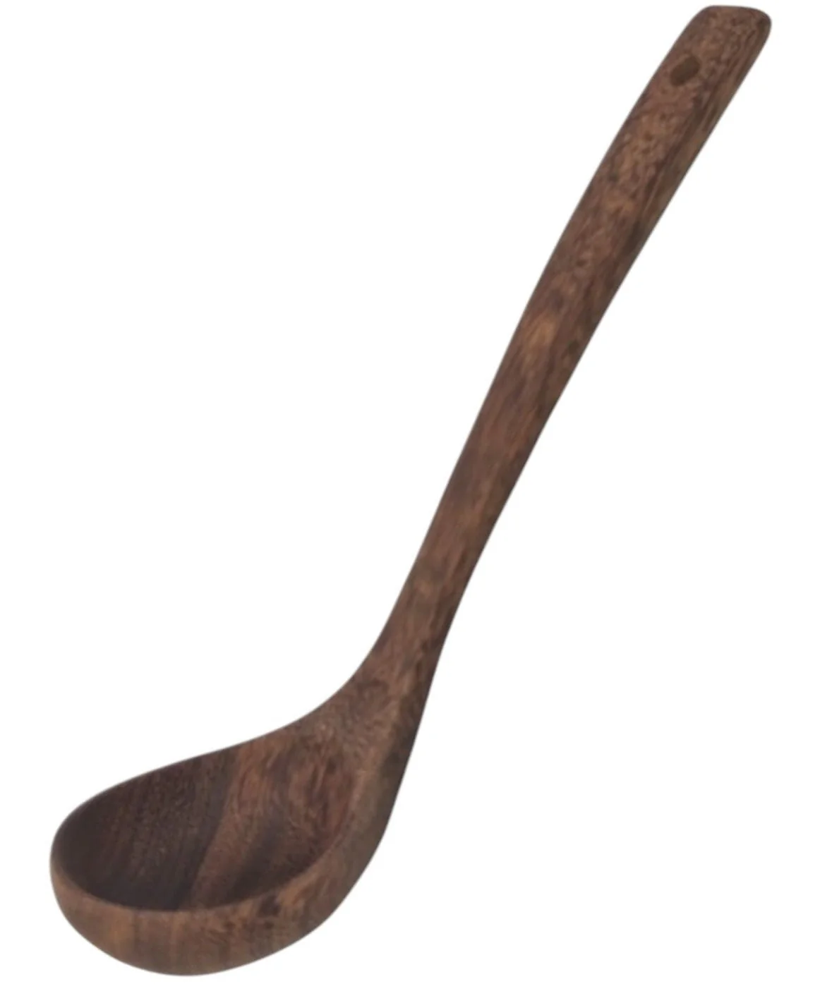 AKDC Wooden Ladle, Wooden Spoons, Wood Soup Spoon Serving Spoon with Comfortable Long Handle and Grain for Cooking, Serving and Stirring-27cmX8cm