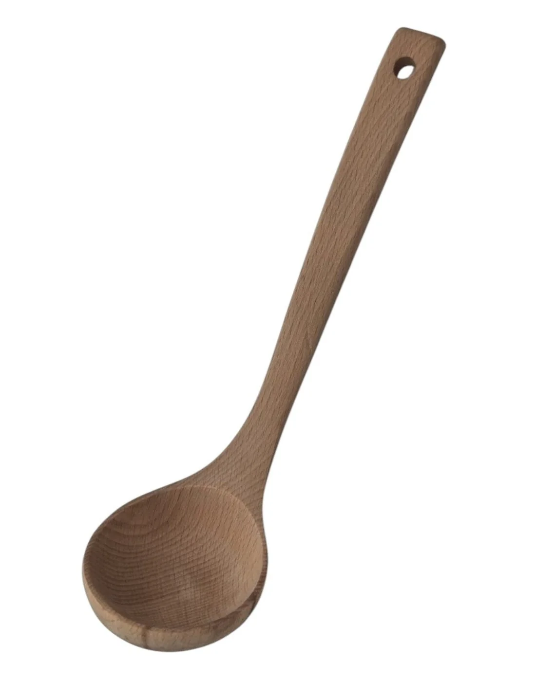 AKDC Wooden Ladle, Wooden Spoons, Wood Soup Spoon With Comfortable Long Handle and Grain for Cooking, Serving and Stirring-28cmX8cm