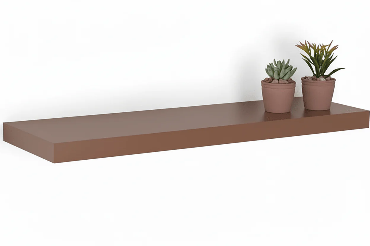 AKDC Wooden Floating Wall Shelf 60*23.5*3.8cm - Brown Color