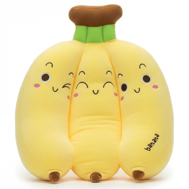 AKDC Yellow Banana Soft Plush Toy 45cm Soft Fruit Plush Stuffed Toy Gift for Kids