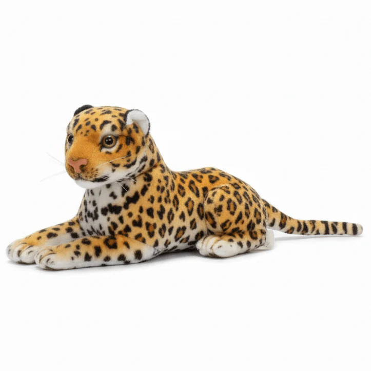 AKDC Yellow & Black Leopard Plush Toy 30cm Soft Stuffed Animal Wild Cat Toy Gift for Kids