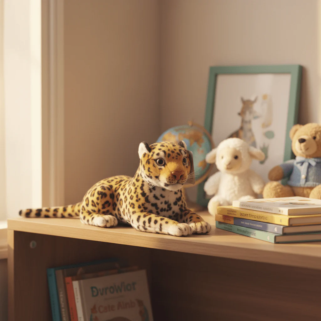 AKDC Yellow & Black Leopard Plush Toy 30cm Soft Stuffed Animal Wild Cat Toy Gift for Kids - Image 2