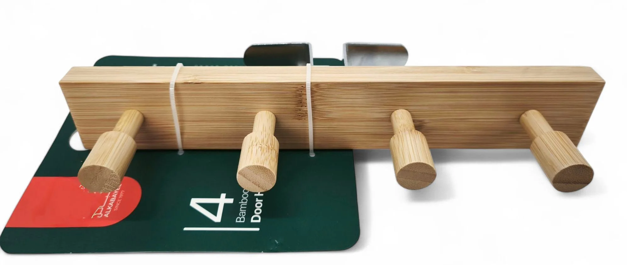Al Kabayel Bamboo Door Hanger 4 Hooks,28Cm