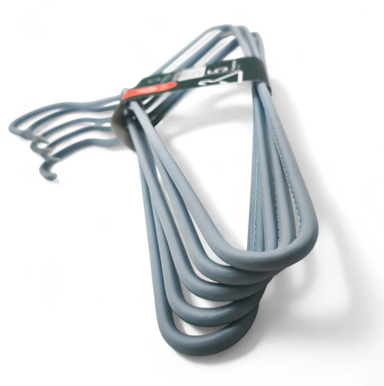 Al Kabayel Pu Leather Coated Wire Hangers Set of 5 Grey - Image 3