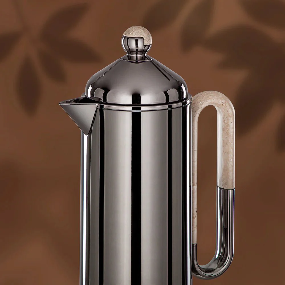 Almarjan 2 Pieces Vacuum Flask Set, Gun Black & Travertine Marble - Image 5
