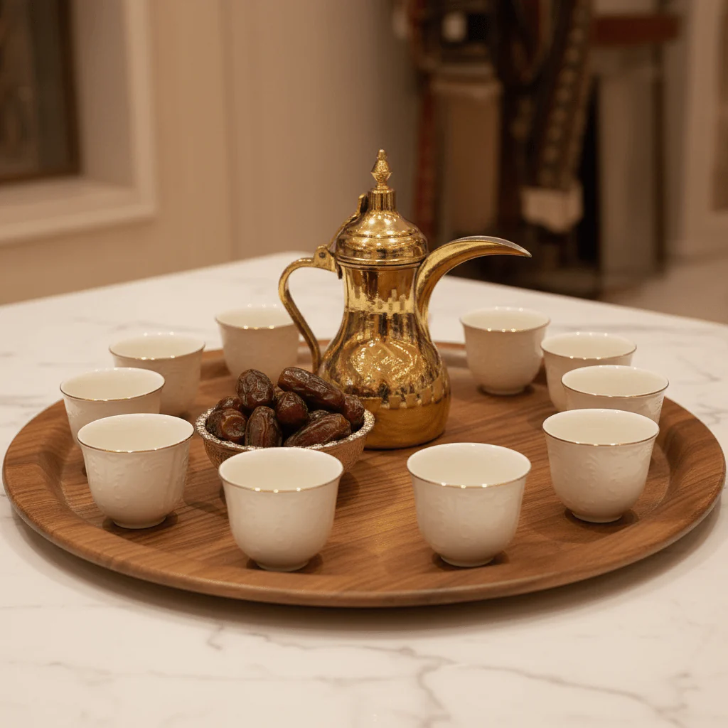 Angela 12pcs White Elegant Ceramic Cawa Cup Set with Luxury Golden Rim Finish 80ml Small Demitasse Style Cups for Coffee Tea and Guest Serving - Image 2