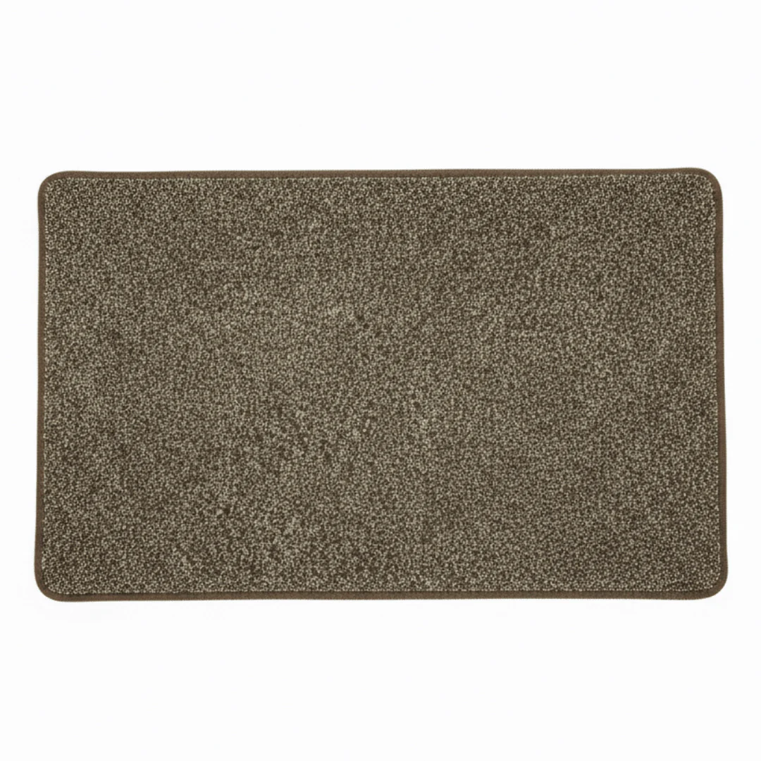 Anti-Slip Rectangle Door Mat | Soft Speckled Pile | Durable Entrance Rug for Home, Kitchen & Hallway | 68 × 44 cm | Brown Beige