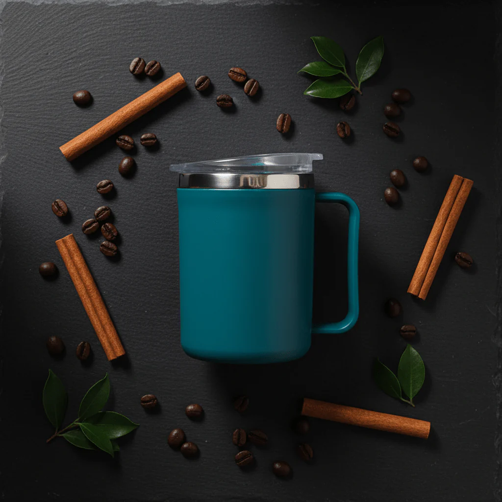 Apex Sage GREEN Insulated Sipper Mug 300ml — Plastic & Stainless Steel - Image 3