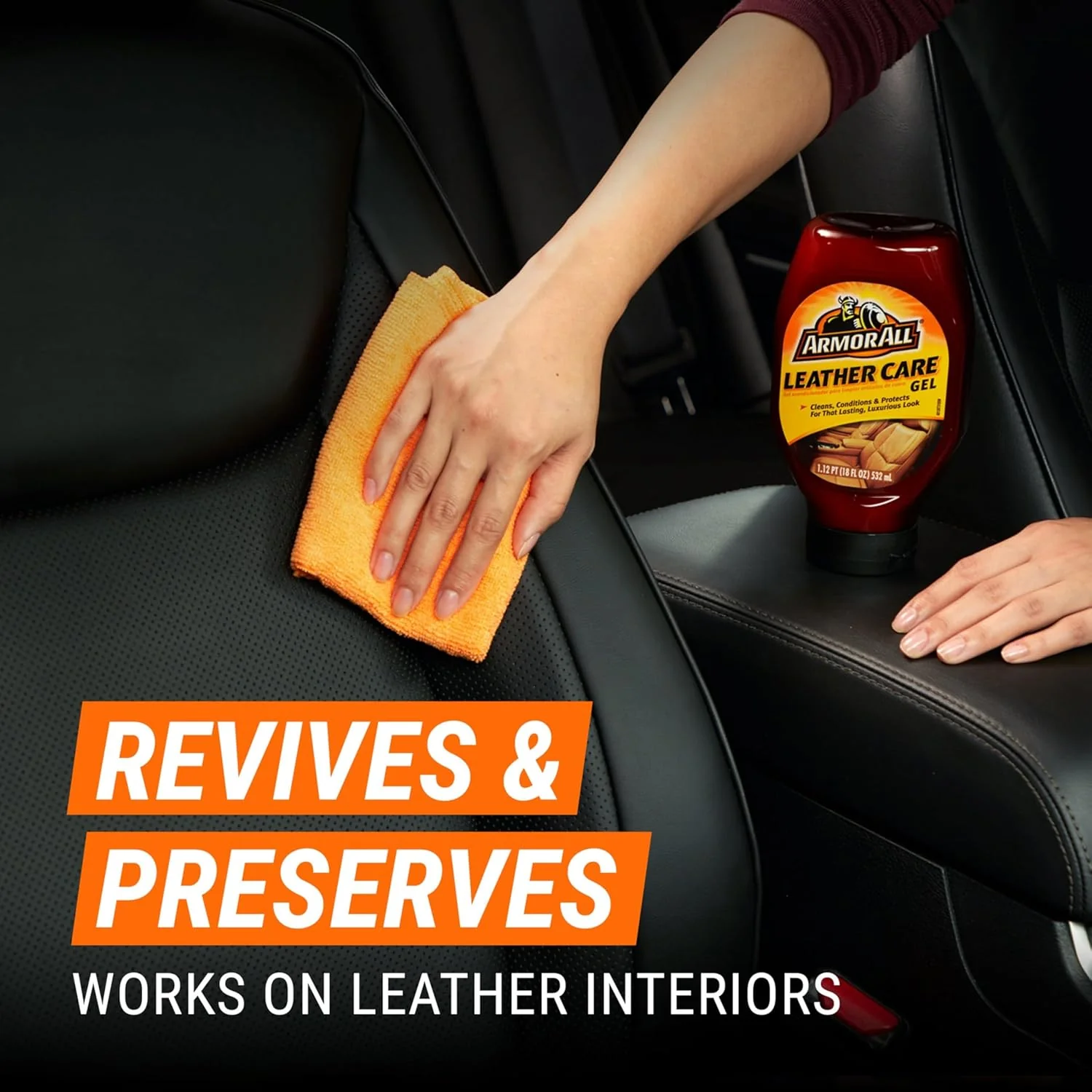 Armor All Leather Care Gel 532ml – Cleans, Conditions & Protects Car Leather Surfaces - Image 3