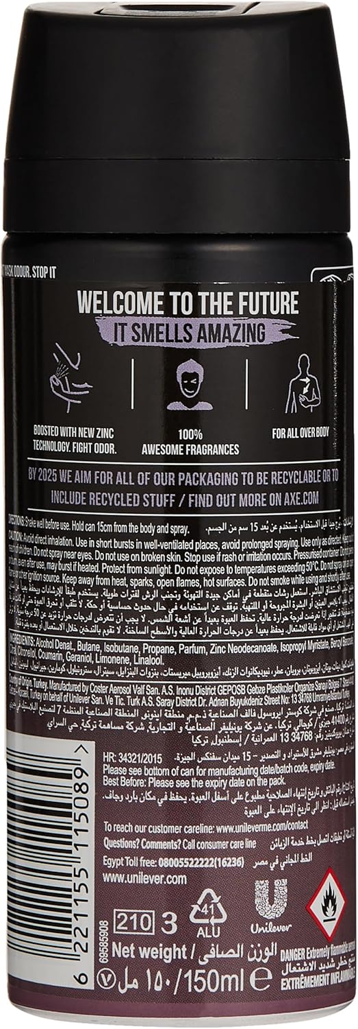 AXE Aerosol Black Night-150ML - Image 2