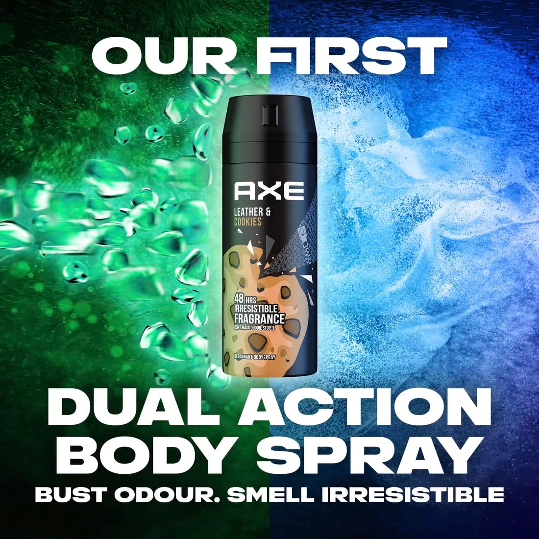AXE Body Spray Deodorant for Men Long Lasting Odour Protection, Leather & Cookies, for 48 hours Irresistible Fragrance-150ML - Image 4