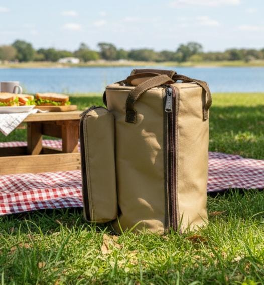 BAB Tall Camping Storage Bag 21×21×31 cm – Khaki Outdoor Gear Organizer for Hiking, Picnic & Travel Essentials - Image 2