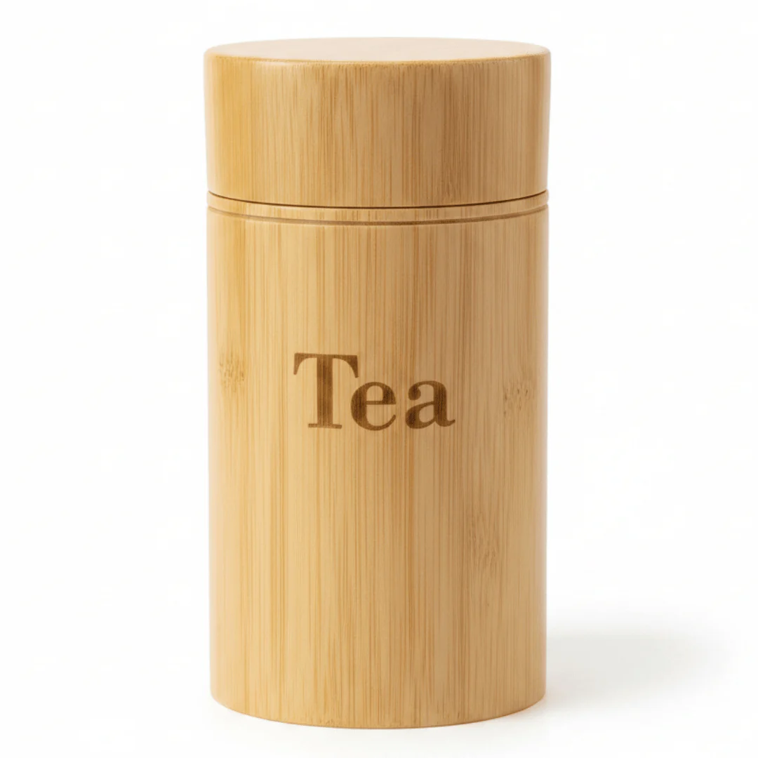 Bamboo Tea Canister With Airtight Lid - 15*7cm / 20*7cm