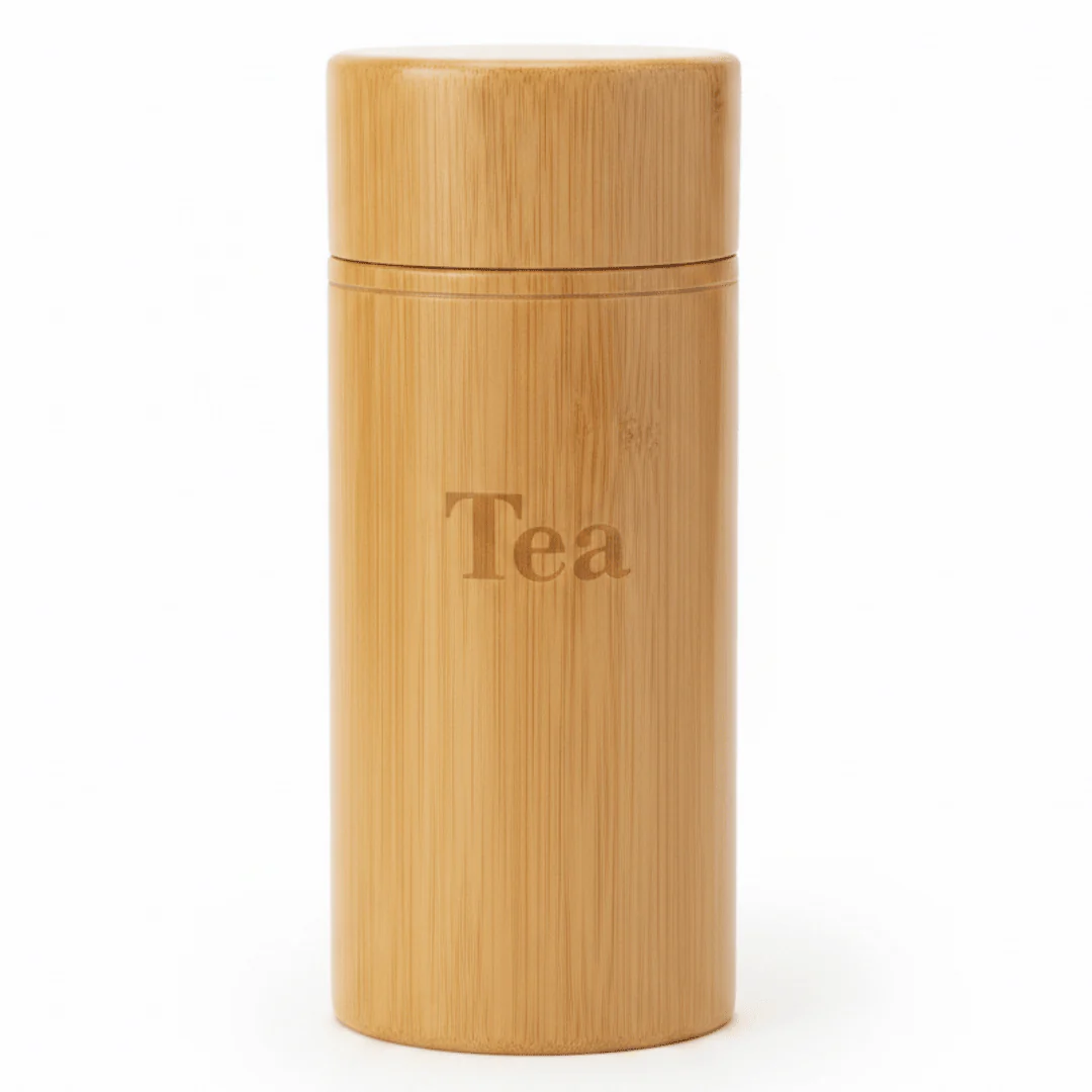 Bamboo Tea Canister With Airtight Lid - 15*7cm / 20*7cm - Image 5