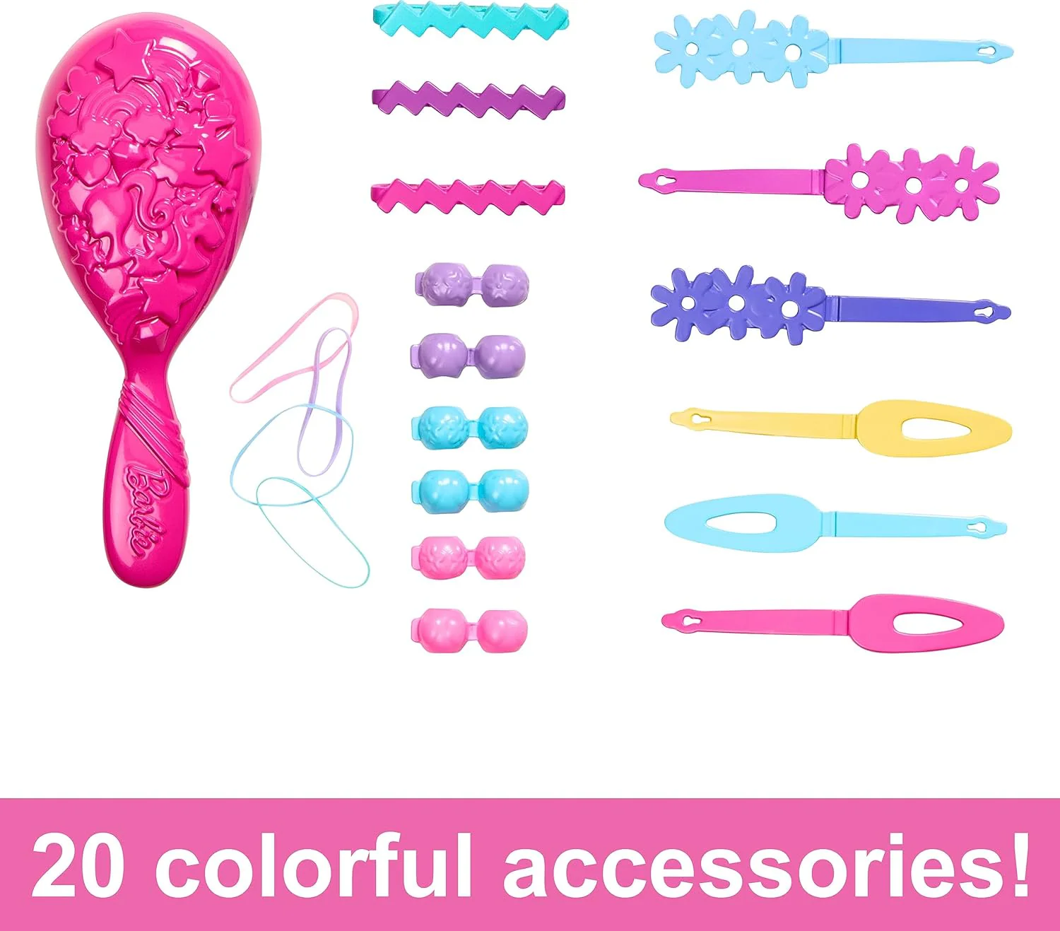 Barbie Doll Head Styler Set, 21pieces Elements, HMD88 - Image 3